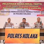 Jelang Pemilu 2024 Mendatang, Polres Kolaka Gelar Pelatihan Manajerial Taktis