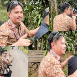 Momen Bupati Koltim Naik Ojek Hadiri Silaturahmi KIM Di Hambalang Bogor