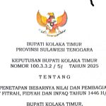 Jelang Idul Fitri, Pemda Koltim Tetapkan Besaran Zakat Fitrah