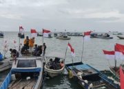 Momen Hari Kemerdekaan RI, Ratusan Perahu Nelayan Di Bombana Kibarkan Bendera Merah Putih