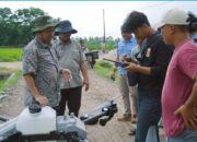Smart Farming Berbasis 5G Diuji Di Trimomukti, Drone Kirim Data Pertanian Secara Real Time