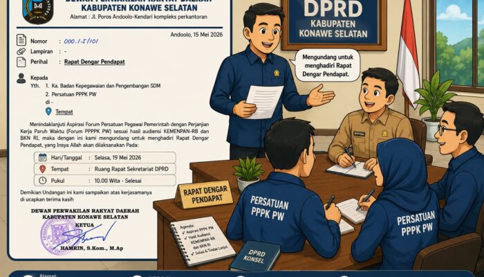 DPRD Konawe Selatan Jadwalkan RDP Bahas Aspirasi PPPK Paruh Waktu