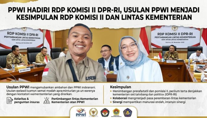 PPWI HADIRI RDP KOMISI II DPR RI, USULAN PPWI MENJADI KESIMPULAN RDP KOMISI II DAN LINTAS KEMENTERIAN