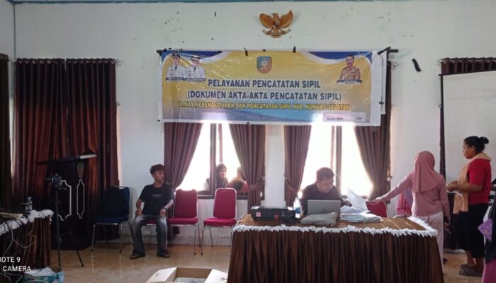 DISDUKCAPIL KONAWE SELATAN GELAR PELAYANAN KELILING DOKUMEN PENCATATAN SIPIL DI KECAMATAN MORAMO UTARA